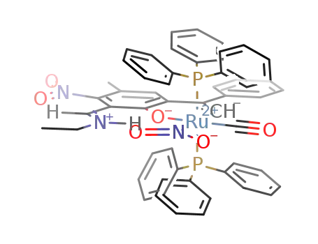 [Ru(η2-C6HCPhCH-1-O-2-CHNHEt-3-NO2-4-Me-5)(PPh3)2(CO)(NO2)]