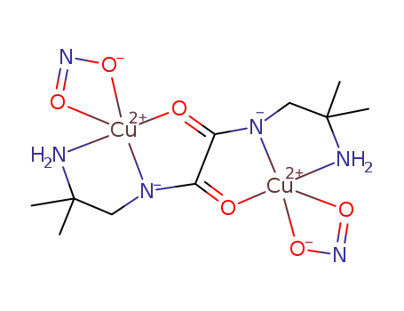 catena-poly[copper(II)-μ-[N,N'-bis(2-methyl-2-aminopropyl)oxamido(2-)-N,N',O':N'',N''',O]copper(II)-di-μ-nitrito(-)-O]