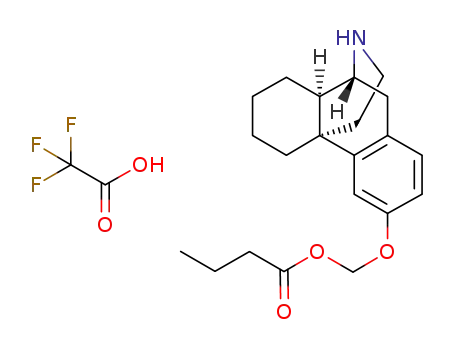 (+)-(morphinan-3-yloxy)methyl butanoate trifluoroacetic acid