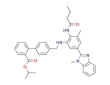 4'-[(2-butyrylamino-3-methyl-5-(1N-methyl-1H-benzimidazol-2-yl)-phenylamino)-methyl]-biphenyl-2-carboxylic acid isopropyl ester