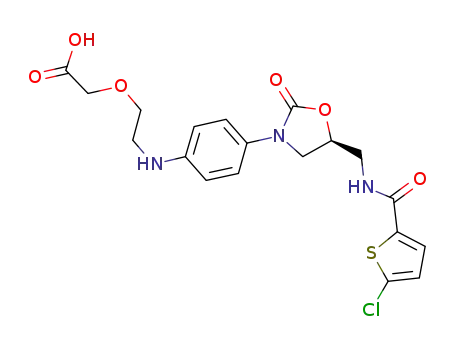 2-[2-({4-[(5S)-5-{[(5-chlorothiophen-2-yl)formamido]methyl}-2-oxo-1,3-oxazolidin-3-yl]phenyl}amino)ethoxy]acetic acid