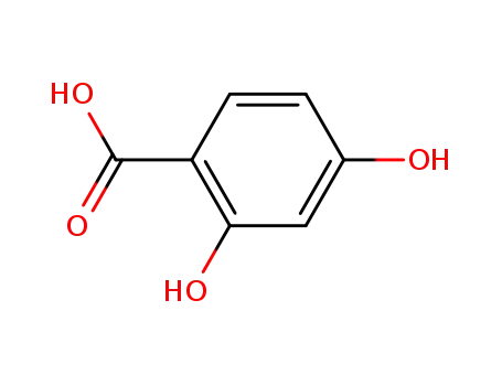 Molecular Structure of 89-86-1 (2,4-Dihydroxybenzoic acid)