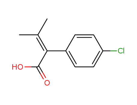 Molecular Structure of 33131-40-7 (Benzeneacetic acid, 4-chloro-a-(1-methylethylidene)-)