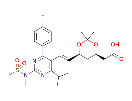 {(4R,6S)-6-[(E)-2-{4-(4-fluorophenyl)-6-isopropyl-2-[methyl(methylsulfonyl)amino]pyrimidin-5-yl}vinyl]-2,2-dimethyl-1,3-dioxan-4-yl}acetic acid