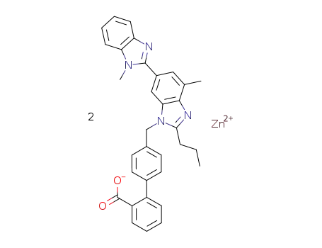 2-[4-[[4-methyl-6-(1-methylbenzoimidazol-2-yl)-2-propylbenzoimidazol-1-yl]methyl]phenyl]benzoic acid zinc salt