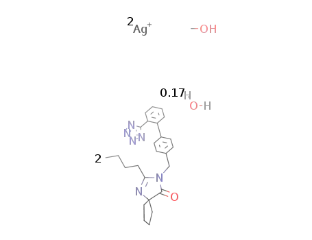 [Ag2(2-butyl-3-[p-(o-(1H-tetrazol-5-yl)phenyl)benzyl]-1,3-diazospiro[4.4]non-1-en-4-one(-H))2]*methanol*0.17water