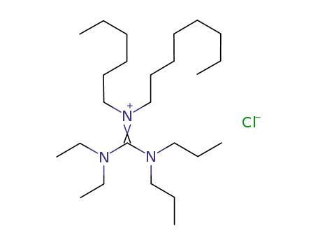 N,N-diethyl-N',N'-di-n-propyl-N''-n-hexyl-N''-n-octylguanidinium chloride