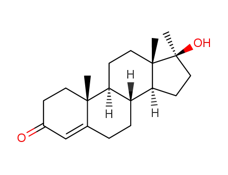 Molecular Structure of 58-18-4 (17-Methyltestosterone)