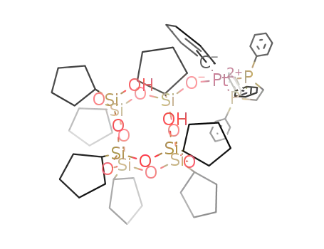 [Pt((c-C5H9)7Si7O10(OH)2)(C6H5)(1,2-bis(diphenylphosphino)ethane)]