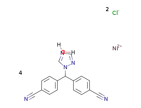 NiCl2(1-[bis(4-cyanophenyl)methyl]-1,2,4-triazole)*H2O