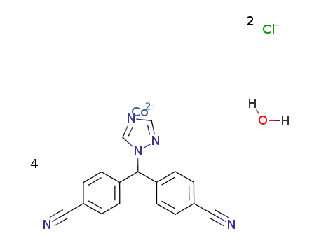 CoCl2(1-[bis(4-cyanophenyl)methyl]-1,2,4-triazole)*H2O