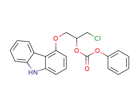 3-((9H-carbazol-4-yloxy)methyl)-3-chloropropane-2-yl phenyl carbonate