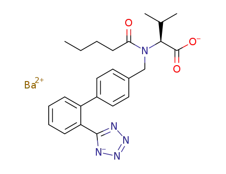 N-(1-oxopentyl)-N-[[2'-(1H-tetrazol-5-yl)[1,1'-biphenyl]-4-yl]methyl]-L-valine barium