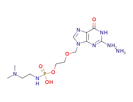 9-(2-hydroxyethoxymethyl)guanine phosphoromono-N,N-dimethylaminoethylamidate