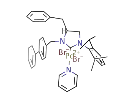 Pd[(S)-4-benzyl-3-(biphenyl-4-ylmethyl)-1-(2,6-diisopropylphenyl)imidazolin-2-ylidene](pyridine)Br2