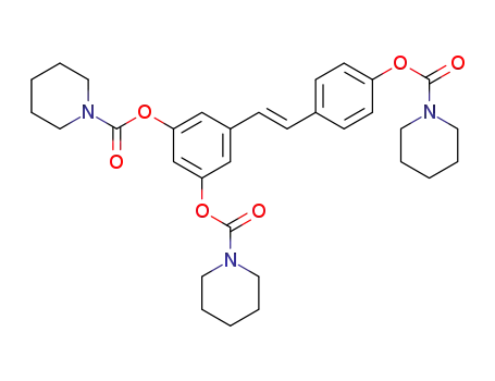 (E)-3,5,4'-tri[(piperidine-N-carbonyl)oxy]stilbene