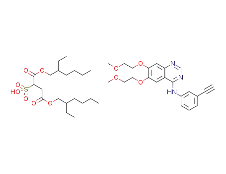 erlotinib 1,4-bis(2-ethylhexoxy)-1 ,4-dioxobutane-2-sulfonate