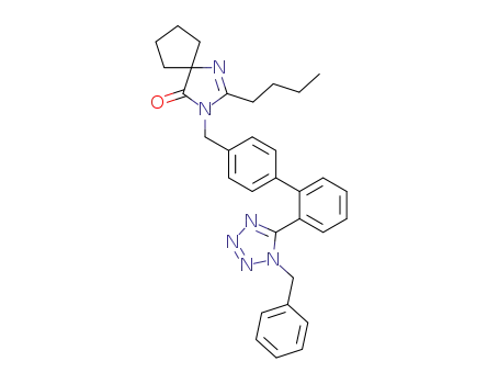 3-{[2′-(1-benzyl-1H-tetrazol-5-yl)-1,1′-biphenyl-4-yl]methyl}-2-butyl-1,3-diazaspiro[4.4]non-1-en-4-one