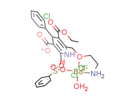 [Ba(2-[(2-aminoethoxy)-methyl]-4-(2-chlorophenyl)-1,4-dihydro-6-methyl-3,5-pyridine dicarboxylic acid 3-ethyl-5-methyl esterbenzene sulfonate)(Cl)2(H2O)]