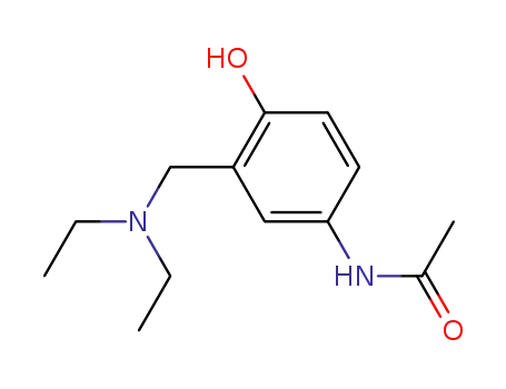 Molecular Structure of 121-78-8 (N-(3-(DIETHYLAMINO)METHYL)-4-HYDROXYPHENYLACETAMIDE)