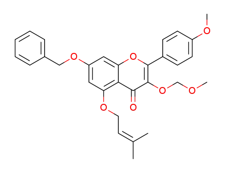 7-(benzyloxy)-3-(methoxymethoxy)-2-(4-methoxyphenyl)-5-((3-methylbut-2-en-1-yl)oxy)-4Hchromen-4-one
