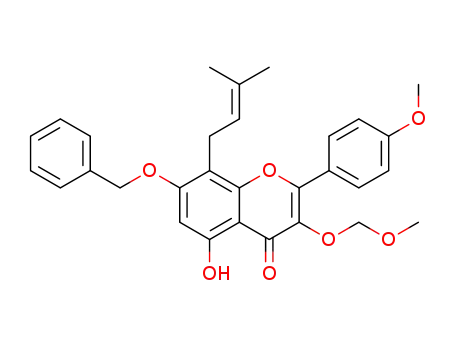 7-(benzyloxy)-5-hydroxy-3-(methoxymethoxy)-2-(4-methoxyphenyl)-8-(3-methylbut-2-en-1-yl)-4Hchromen-4-one