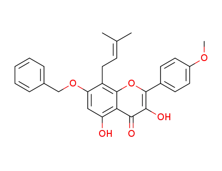 7-(benzyloxy)-3,5-dihydroxy-2-(4-methoxyphenyl)-8-(3-methylbut-2-en-1-yl)-4H-chromen-4-one
