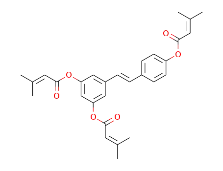 (E)-5-(4-(3-methylbut-2-enoyloxy)styryl)-1,3-phenylene bis(3-methylbut-2-enoate)