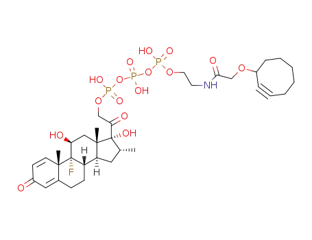 2-(2-(cyclooct-2-yn-1-yloxy)acetamido)ethyl (2-((8S,9R,10S,11S,13S,14S,16R,17R)-9-fluoro-11,17-dihydroxy-10,13,16-trimethyl-3-oxo-6,7,8,9,10,11,12,13,14,15,16,17-dodecahydro-3H-cyclopenta[a]phenanthren-17-yl)-2-oxoethyl) trihydrogen triphosphate