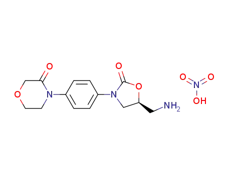 (5S)-4-{4-[5-(aminomethyl)-2-oxo-1,3-oxazolidine-3-yl]phenyl}morpholine-3-one nitrate