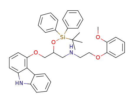 4-[2-(tert-butyldiphenylsilyloxy)-3-(2-(2-methoxyphenoxy)ethylamino)propyloxy]carbazole