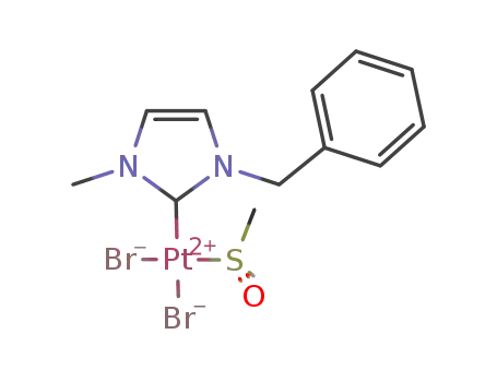 cis-(1-methyl-3-benzylimidazol-2-ylidene)PtBr2(DMSO)