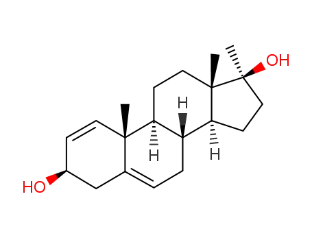 Molecular Structure of 2694-98-6 (17-alpha-methylandrosta-1,5-diene-3-beta,17-beta-diol)