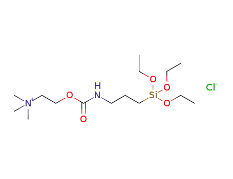 N-{2-(3-triethoxysilylpropyl)carbamoyloxyethyl}-N,N,N-trimethylammonium chloride