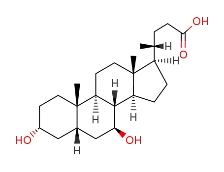 Molecular Structure of 128-13-2 (Ursodeoxycholic acid)