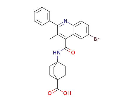4-{[(6-bromo-3-methyl-2-phenylquinolin-4-yl)carbonyl]amino}bicyclo[2.2.2]octane-1-carboxylic acid