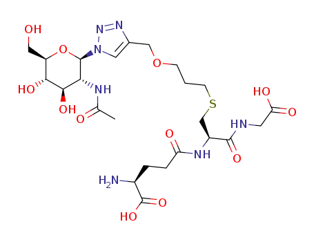 S-(3’-((1’’-(2”’-acetamido-2”’-deoxy-β-D-glucopyranosyl)[1’’,2’’,3’’]-triazo-4’’-yl)methyloxy)-1’-propyl)-γ-L-glutamyl-L-cysteinylglycine