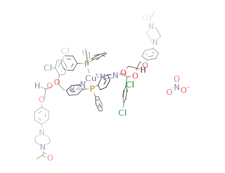 [Cu(PPh3)2(cis-1-acetyl-4-[4-[[2-(2,4-dichlorophenyl)-2-(1H-imidazol-1-ylmethyl)-1,3-dioxolan-4-yl]methoxy]phenyl]piperazine)2]NO3