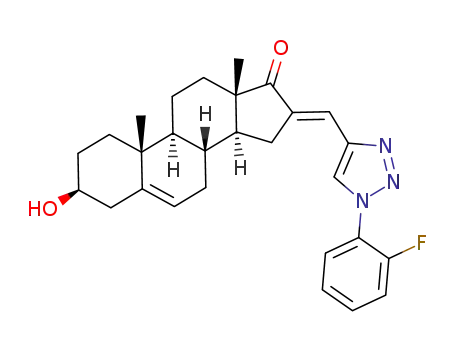 (E)-16-((1-(2-fluorophenyl)-1H-1,2,3-triazol-4-yl)methylene)-3-hydroxy-10,13-dimethyl-1,3,4,7,8,9,10,11,12,13,15,16-dodecahydro-2H-cyclopenta[a]phenanthren-17(14H)-one