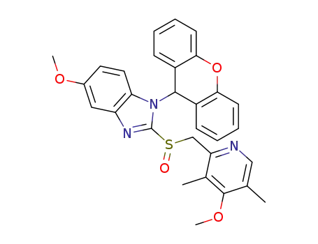 5-methoxy-2-(((4-methoxy-3,5-dimethylpyridin-2-yl)methyl)sulfinyl)-1-(9H-xant hen-9-yl)-1H-benzo[d]imidazole