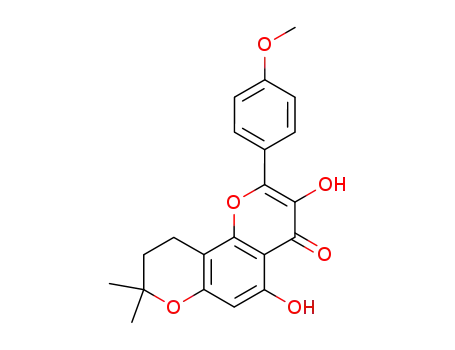 3,5-dihydroxy-2-(4-methoxyphenyl)-8,8-dimethyl-9,10-dihydro-8H-pyrano[2,3-f]chromen-4-one