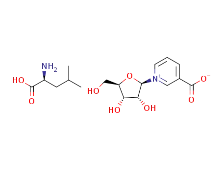 1-((2R,3R,4S,5R)-3,4-dihydroxy-5-(hydroxymethyl)tetrahydrofuran-2-yl)pyridin-1-ium-3-carboxylate (S)-2-ammonio-4-methylpentanoate