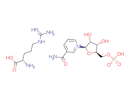 (S)-1-carboxy-4-guanidinobutan-1-aminium ((2R,3S,4R,5R)-5-(3-carbamoylpyridin-1-ium-1-yl)-3,4-dihydroxytetrahydrofuran-2-yl)methyl phosphate