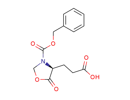 Molecular Structure of 23632-67-9 ((S)-(+)-3-(BENZYLOXYCARBONYL)-5-OXO-4-OXAZOLIDINEPROPIONIC ACID)