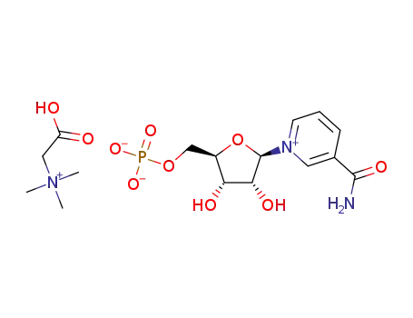 1-carboxy-N,N,N-trimethylmethanaminium ((2R,35,4R,5R)-5-(3-carbamoylpyridin-1-ium-1-yl)-3,4-dihydroxytetrahydrofuran-2-yl)methyl phosphate