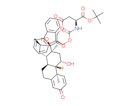 1-(tert-butyl) 4-(2-((8S,9R,10S,11S,13S,14S,16R,17R)-9-fluoro-11,17-dihydroxy-10,13,16-trimethyl-3-oxo-6,7,8,9,10,11,12,13,14,15,16,17-dodecahydro-3H-cyclopenta[a]phenanthren-17-yl)-2-oxoethyl) (((9H-fluoren-9-yl)methoxy)carbonyl)-L-aspartate