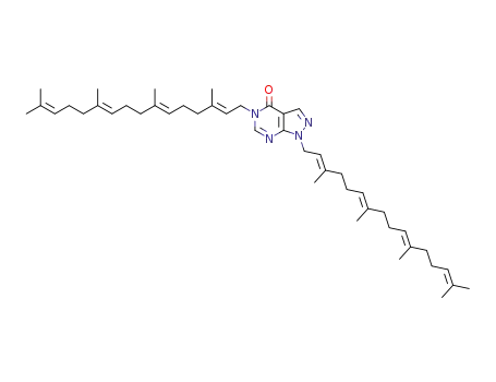 1,5‐bis((2E,6E,10E)-3,7,11,15‐tetramethylhexadeca‐2,6,10,14‐tetraen‐1‐yl)‐1,5‐dihydro‐4H-pyrazolo[3,4‐d]pyrimidin‐4‐one