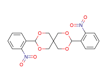 Molecular Structure of 102174-89-0 (2,4,8,10-Tetraoxaspiro[5.5]undecane, 3,9-bis(2-nitrophenyl)-)