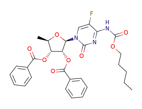 2',3'-bis-O-benzoyl-5'-deoxy-5-fluoro-N4-pentyloxycarbonyl cytidine