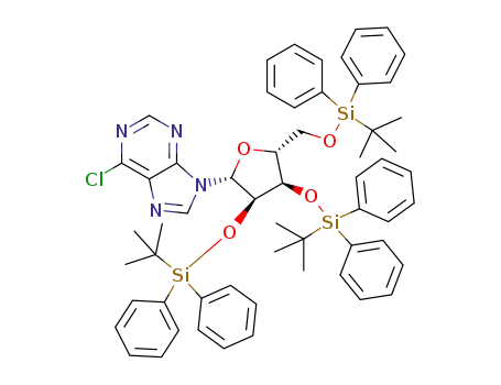 9-(2R,3R,4R,5R)-3,4-bis((tert-butyldiphenylsilyl)oxy)-5-((((tert-butyldiphenylsilyl)oxy)methyl)oxolan-2-yl)-6-chloro-9H-purine